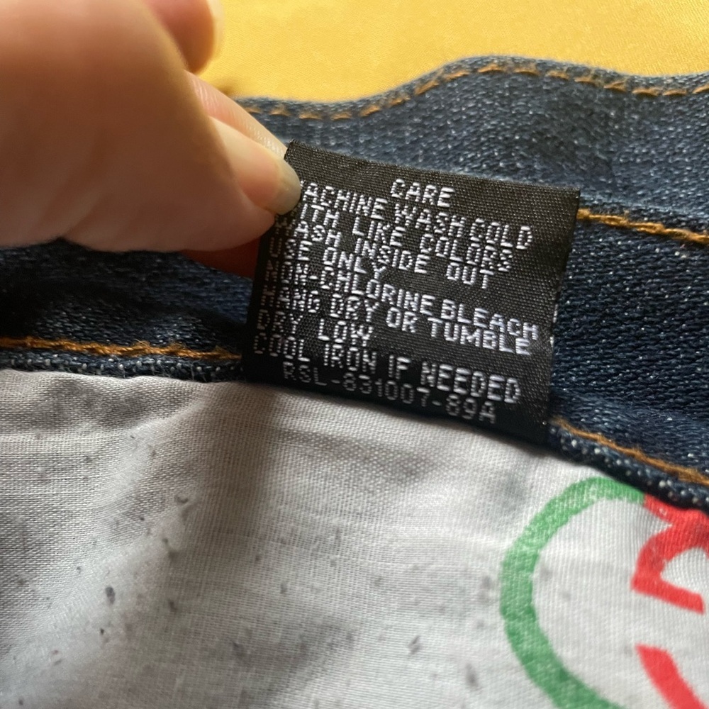 Gucci Men's Vintage denim jeans size 36/36  (54 embroidered pocket made in Italy - Picture 7 of 15